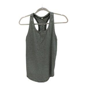 Lululemon Love Tank Top*Pleated, Size 4, Hype Stripe Blk/White